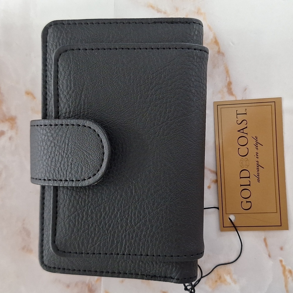 Gold Coast Wallet Black Purse Coin - Picture 2 of 9